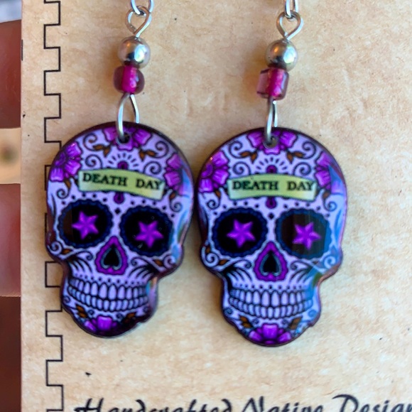 Sugar skull earrings - Picture 1 of 2
